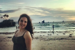 Moi, sur la plage de Boracay