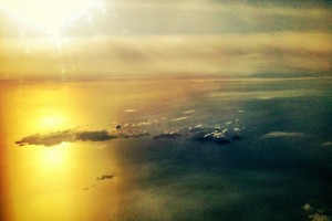 L'avion vers le Japon