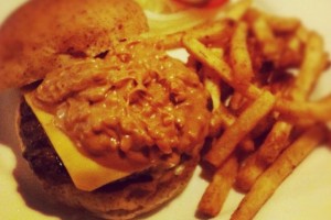 J'ai triché. Ceci est un hamburger taïwanais... avec peanut butter, quand même.