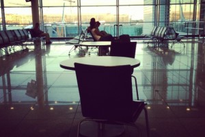 ... ou alors dans une jolie zone internationale, à attendre mon prochain avion...