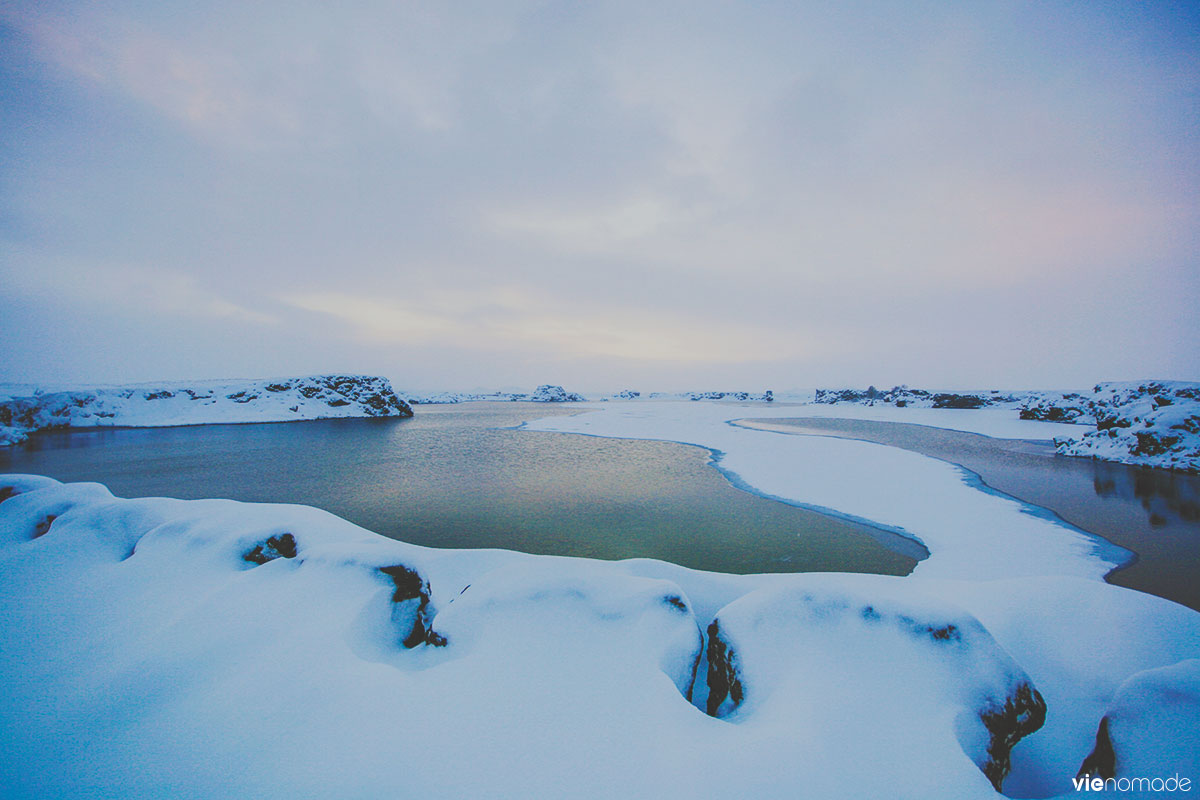 Lac Myvatn en hiver