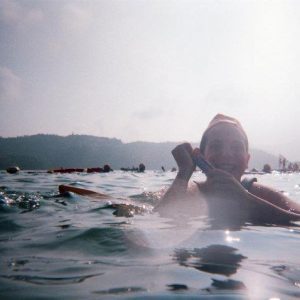 Nager au Sun Moon Lake à Taïwan