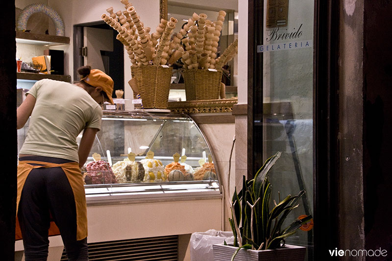 Gelateria, glaces à Sienne, Italie