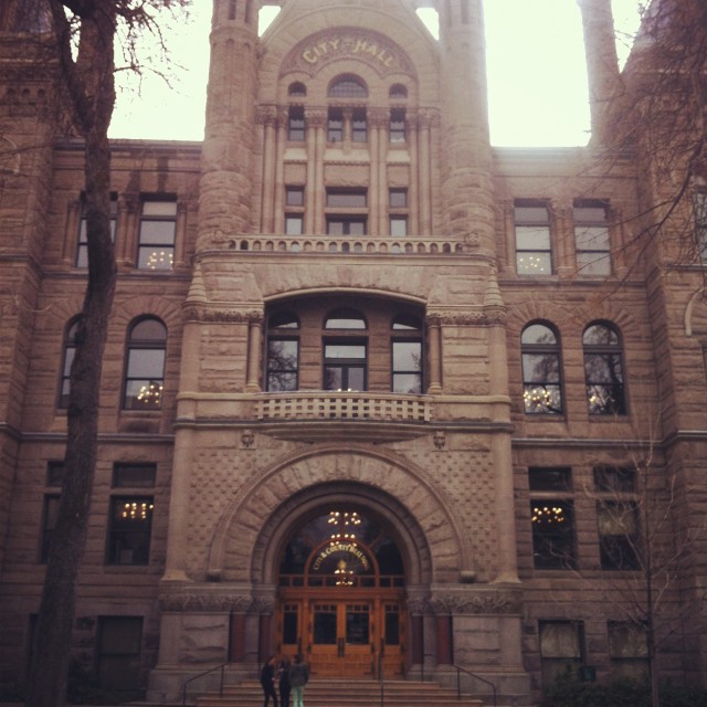 Le City Hall de Salt Lake City, dans le parc où l'on s'assied