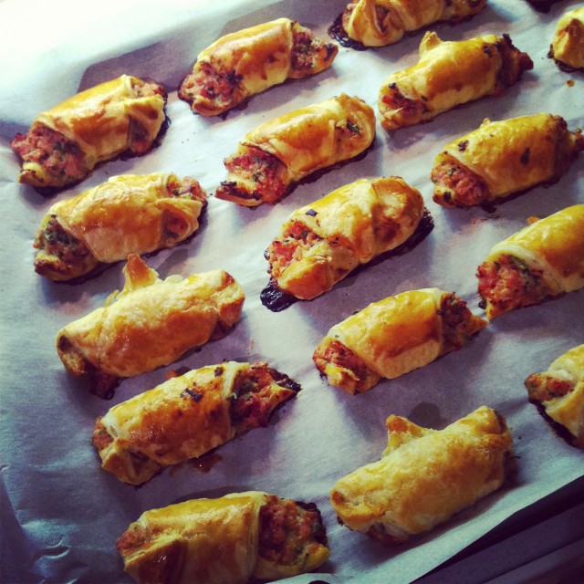 Croissants au jambon