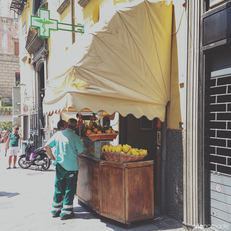 Stand de granita à Naples