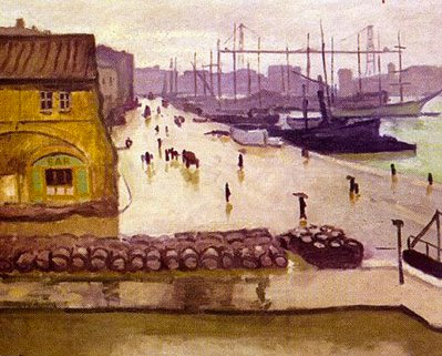 Albert Marquet, "Port de Marseille sous la pluie"