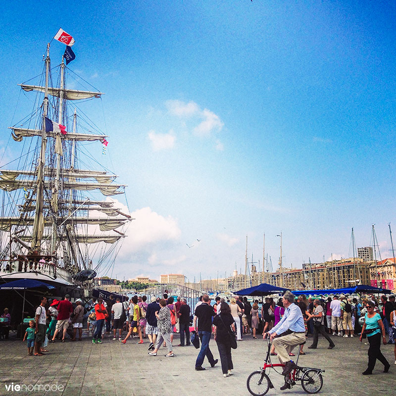 Port de Marseille, avec le Belem