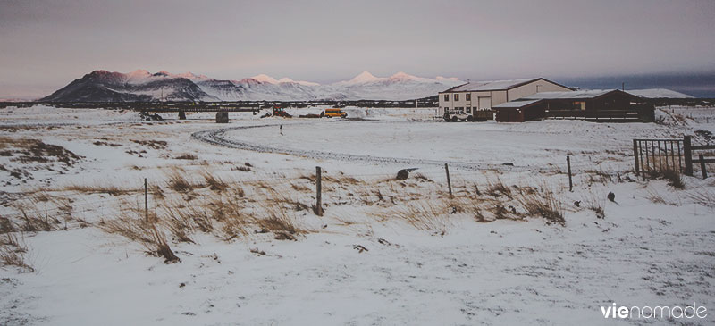 Borgarnes, Islande, en hiver