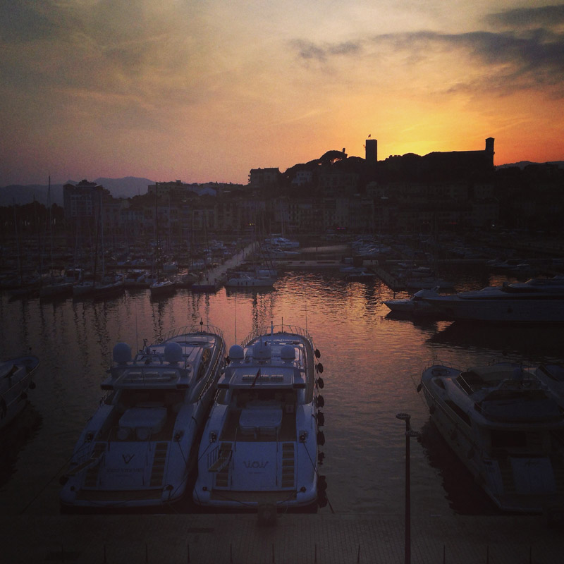 Coucher de soleil sur Cannes