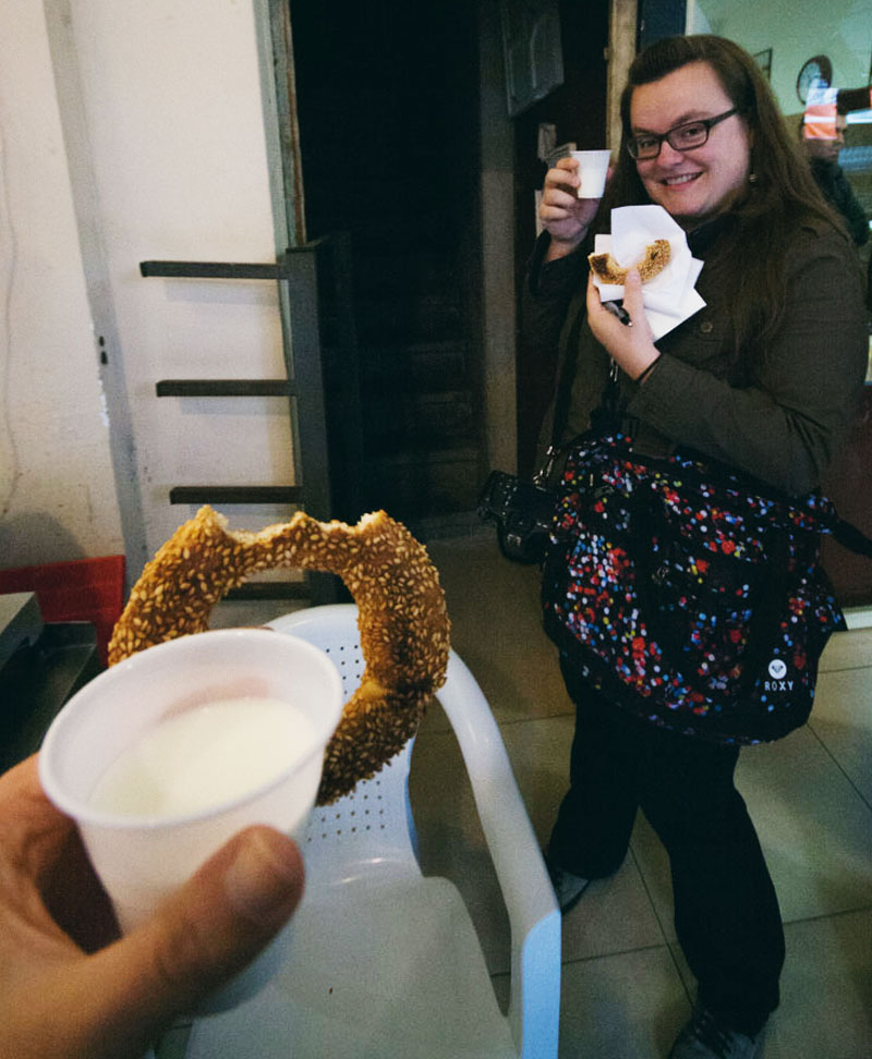 Ariani et Koulouri au marché de Thessalonique