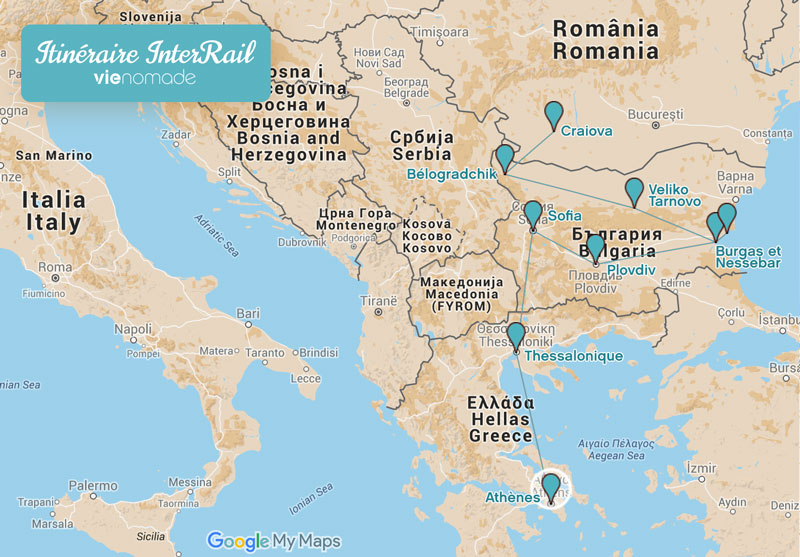 Itinéraire Europe de l'Est avec InterRail