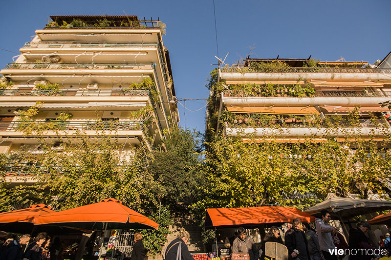 Marché de quartier, à Athènes