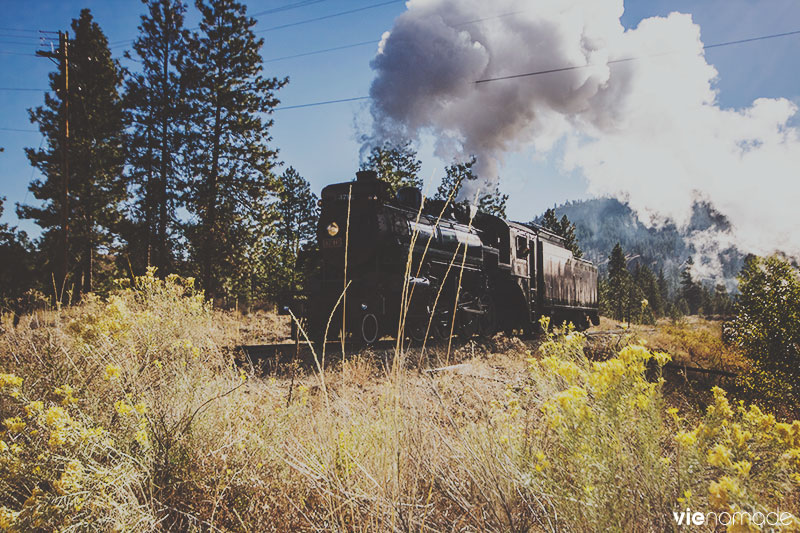 Train à vapeur Kettle Valley dans l'Okanagan