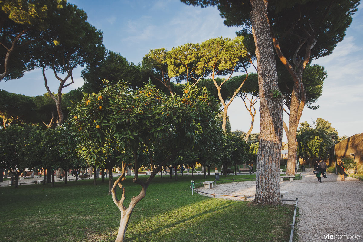 Le jardin des orangers sur la colline de l'Aventin