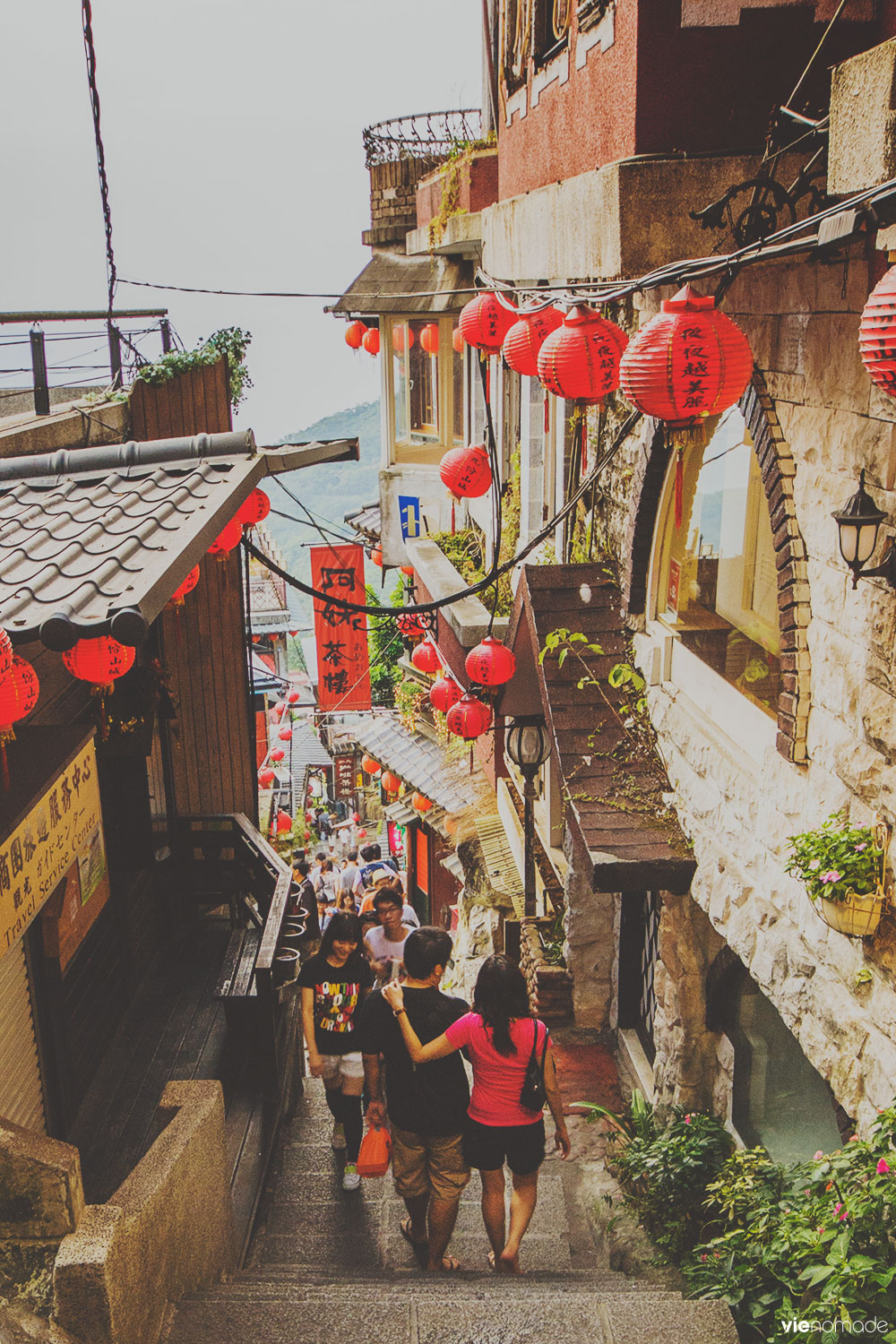 Les escaliers de Jiufen, Taïwan