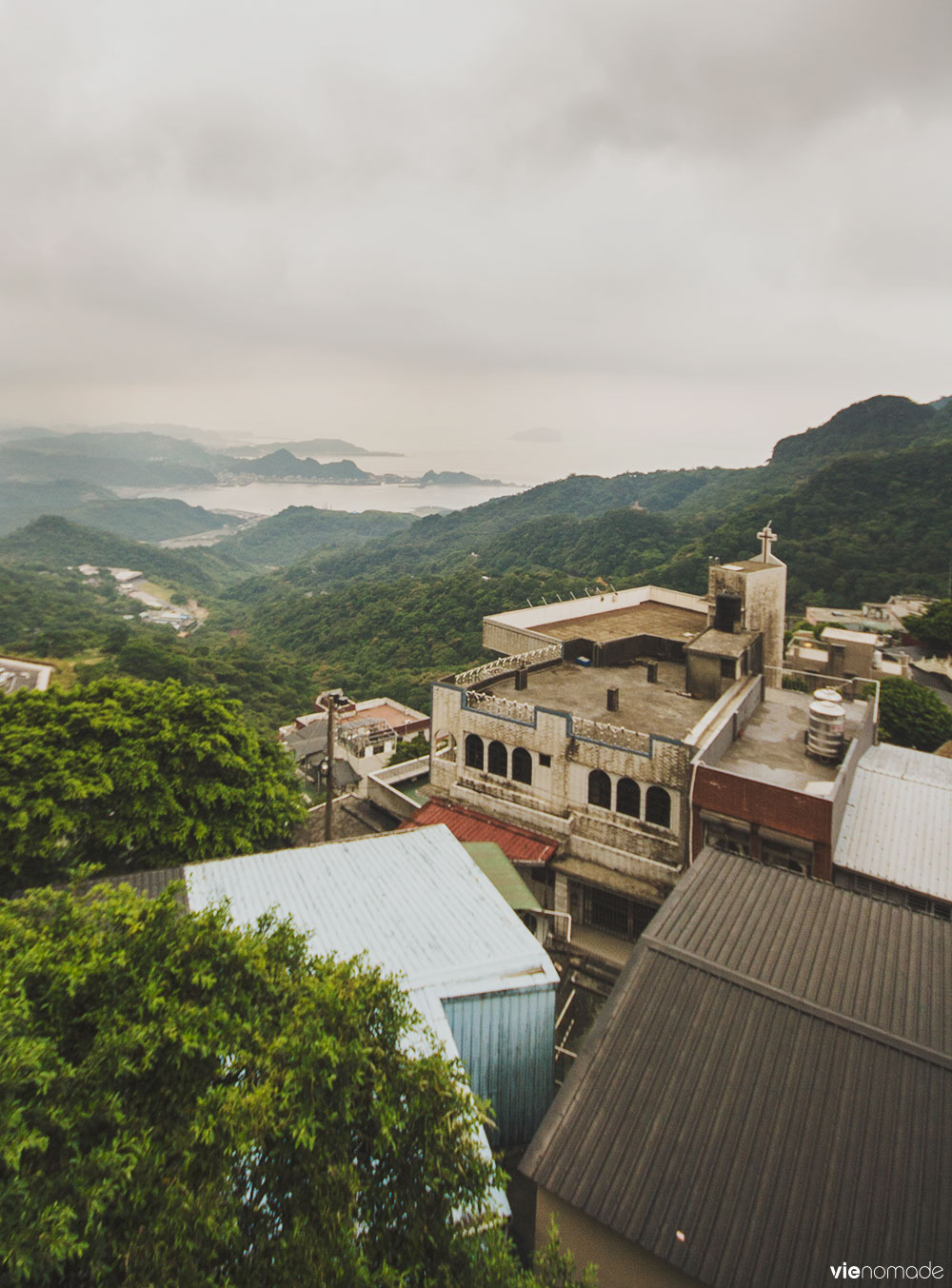 La vue de Jiufen, Taïwan