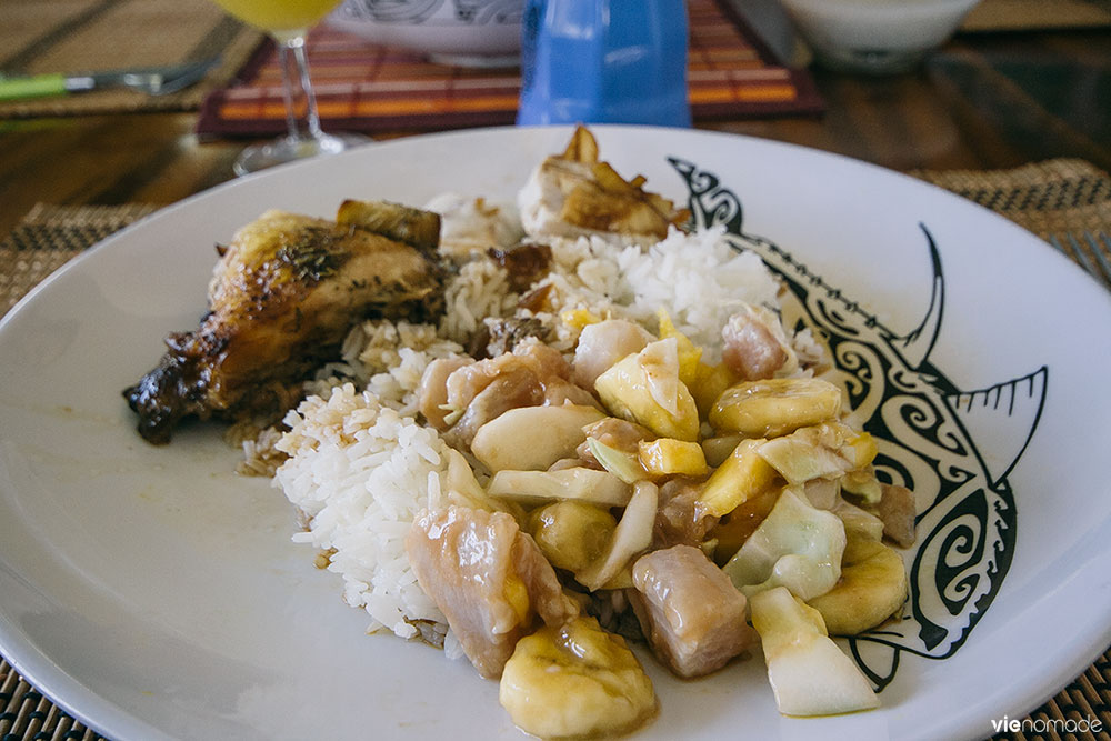 Cuisine traditionnelle de Polynésie à Huahine