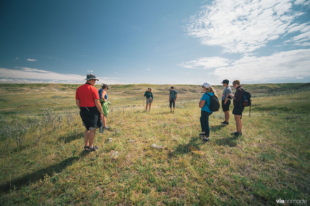 Cercle de tipi dans les Prairies de la Saskatchewan